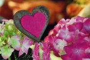 Faltkarte aus 98808 - Herzen - quer rosa Herz 