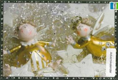Adventskalender zwei goldene Engel aus 98480/8 