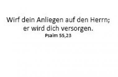 Einleger Psalm 55,23 - 110x167 mm - quer 