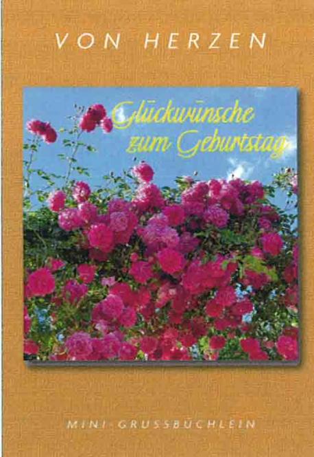 Karte mit Mini-Grußbüchlein-Glückwünsche zum Geburtstag - aus 95950/3 
